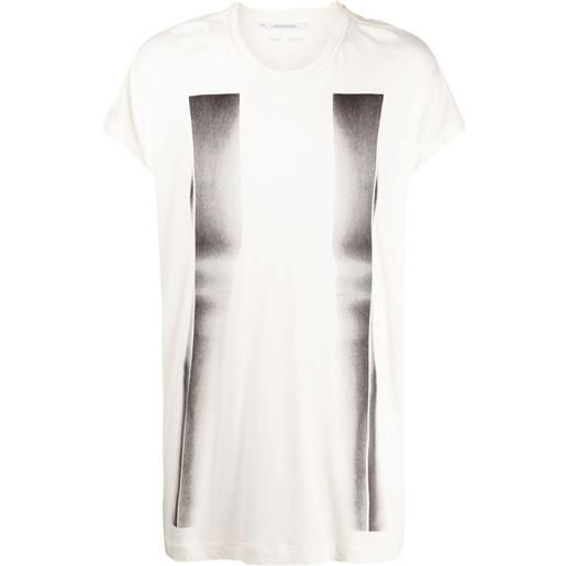Julius t-shirt girocollo con stampa grafica - bianco