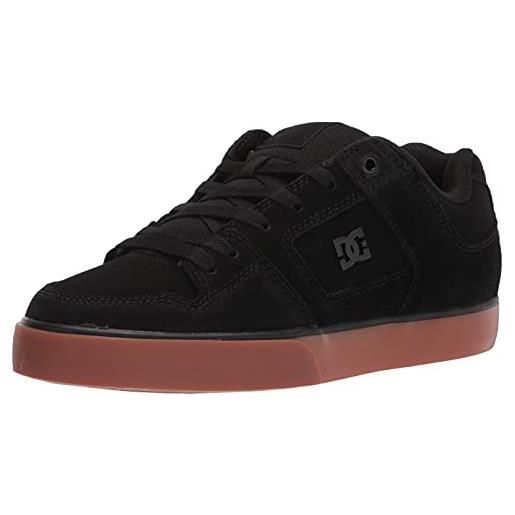 DC Shoes puro, scarpe da skateboard uomo, gomma nera e nera, 46 eu