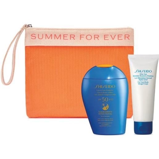 Shiseido cofanetto sun protection essentials - protezione solare + emulsione doposole