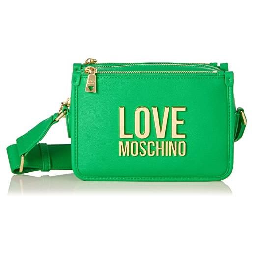 Love Moschino jc4111pp1gli0, borsa a spalla, donna, verde, taglia unica