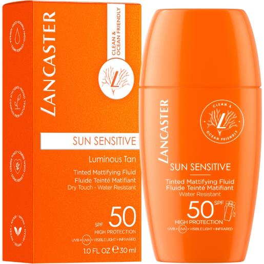 Lancaster > Lancaster sun sensitive luminous tan tinted mattifying fluid spf50 30 ml water resistent