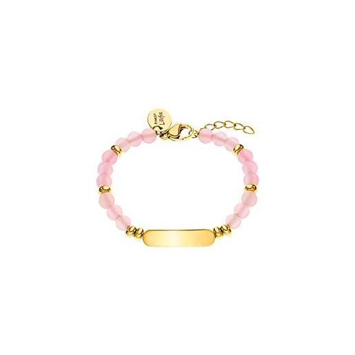 Prinzessin Lillifee bracciale-ident per bambine e ragazze, placcato oro rosa, fornito in confezione regalo gioiello, 2033366