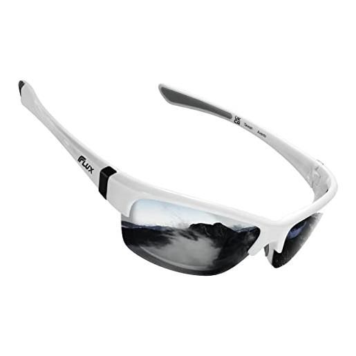 ICECUBE avento occhiali da sole sportivi polarizzati uv400 con funzione antiscivolo e montatura leggera, per uomini e donne durante la guida, corsa, baseball, golf, sport casual e attività, blu, l