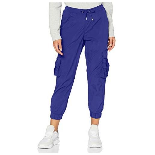 Urban Classics pantaloni cargo da donna a vita alta, in nylon, pantaloni, donna, grigio (cemento), xl