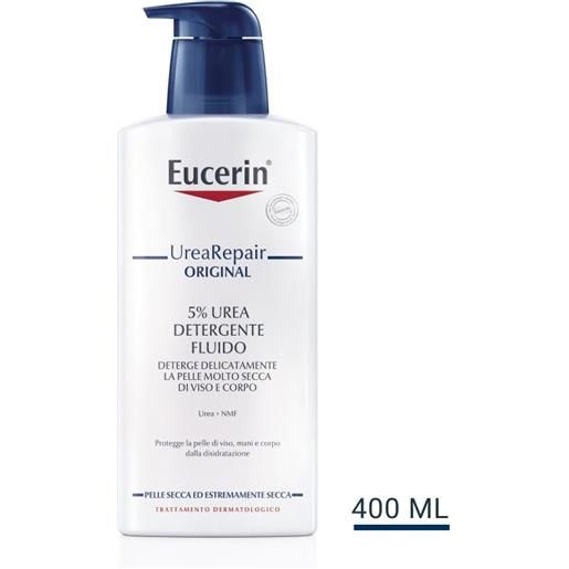 Eucerin urea. Repair 5% urea detergente fluido pelle secca 400 ml