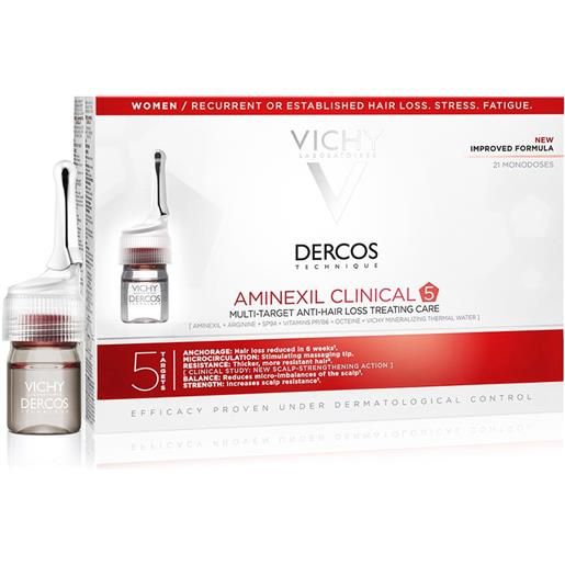 Vichy dercos aminexil trattamento anticaduta donna 21 fiale 21 x 6 ml