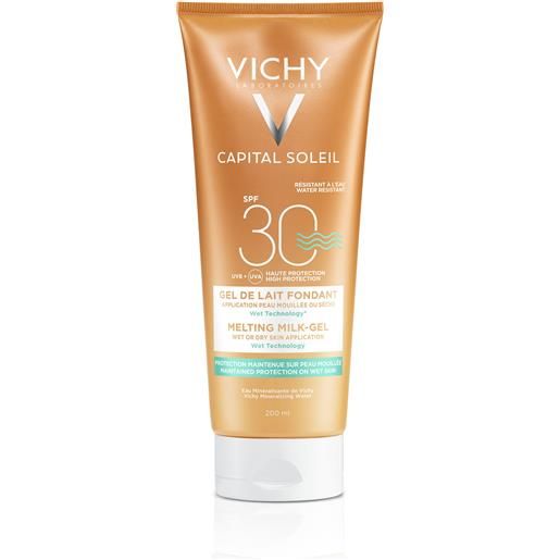 Vichy capital soleil gel-latte ultra fondente per pelle bagnata o asciutta spf 30 200 ml