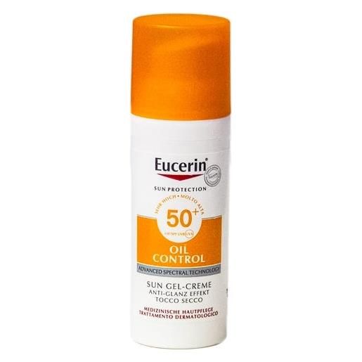 Eucerin sun oil control gel-crema tocco secco fp 50+ protezione viso pelle grassa 50 ml