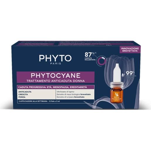 Phyto Paris phyto phytocyane fiale anti-caduta progressiva dei capelli - donna 12x5 ml