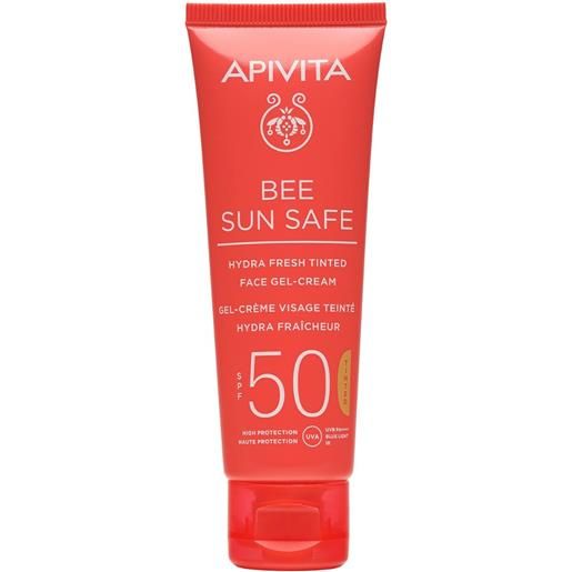 Apivita bee sun safe spf50 crema gel viso colorata hydra fresh 50 ml