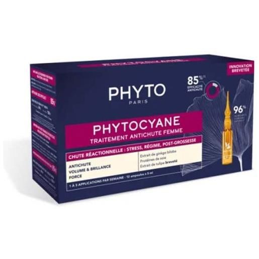 Phyto Paris phyto phytocyane fiale anti-caduta temporanea dei capelli donna 12x5 ml fiale