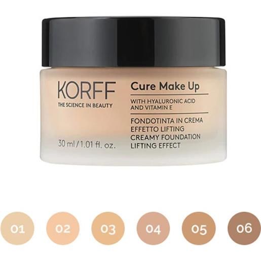 Korff cure make up fondotinta in crema effetto lifting 30 ml