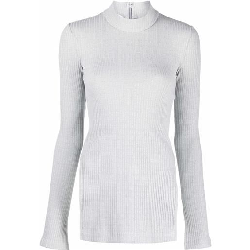 Helmut Lang top a coste - grigio