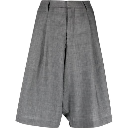 R13 shorts sartoriali al ginocchio - grigio