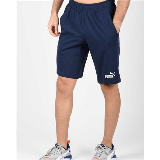 Pantaloncini shorts uomo puma blu bermuda ess jersey cotone tempo libero 586706-06