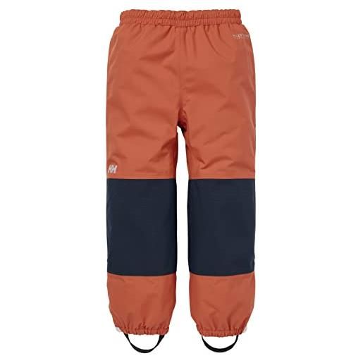 Helly Hansen unisex kid's shelter pant, orange, 4