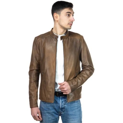 Leather Trend u09 - giacca uomo cuoio in vera pelle