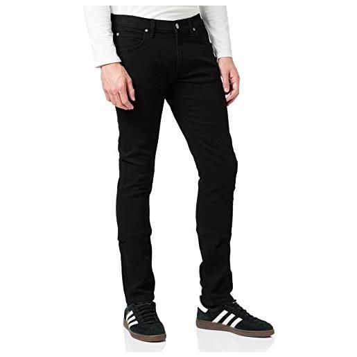 Lee luke jeans, clean black ae, 28w / 34l uomo
