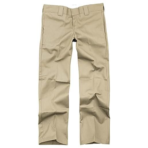Dickies slim straight work, pantaloni uomo, beige (khaki kh), w30/l32