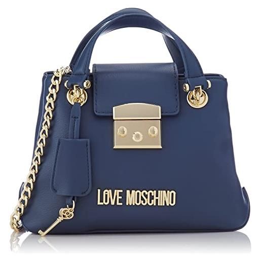 Love Moschino jc4350pp0fke0, borsa a spalla, donna, blu, taglia unica