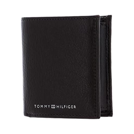 Tommy Hilfiger th downtown ns trifold w coin, accessori da viaggio-portafoglio bi-fold uomo, testa di moro, brown