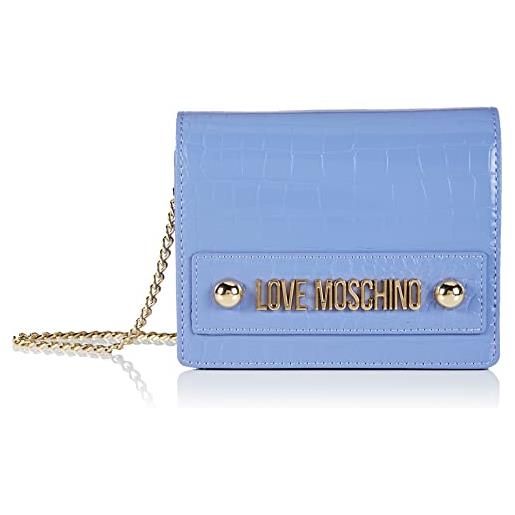 Love Moschino jc4427pp0fks0, borsa a spalla, donna, blu, taglia unica