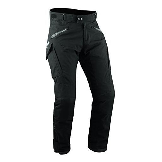A-Pro pantaloni moto tessuto tecnico nylon 3 strati impermeabile termico nero 40