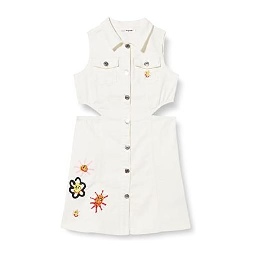 Desigual vest_flowers 1000 blanco dress, bianco, 8 anni bambina