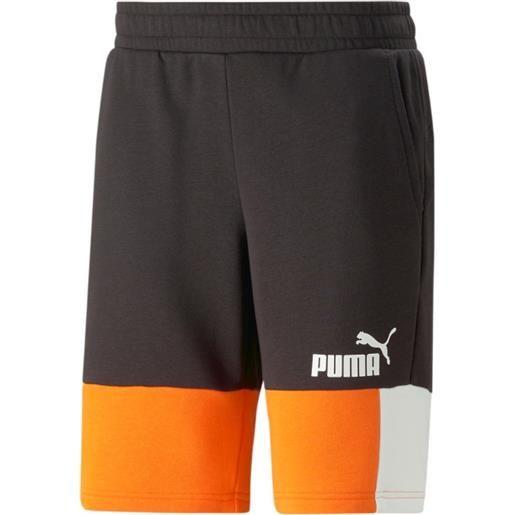 Pantaloncini shorts uomo puma nero arancio bermuda essentials color. Block 847429-23