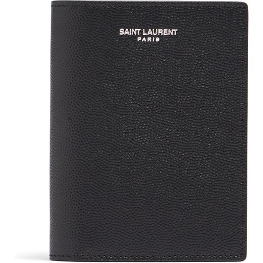 SAINT LAURENT portafoglio in pelle con logo