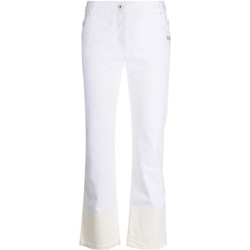 Off-White jeans con orlo a contrasto - bianco