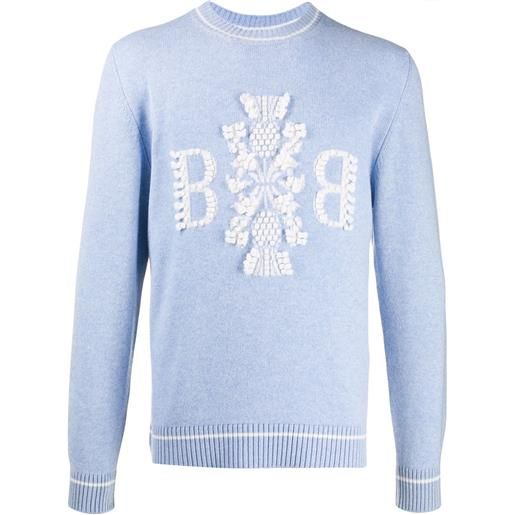 Barrie maglione con logo 3d - blu