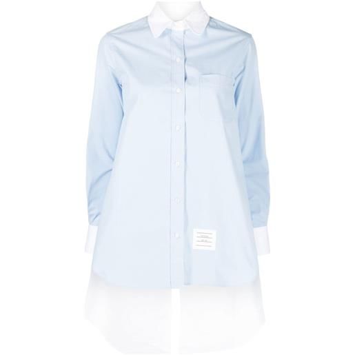 Thom Browne camicia con design a incrocio - blu