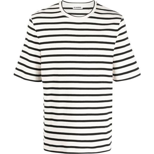 Jil Sander t-shirt a righe - toni neutri