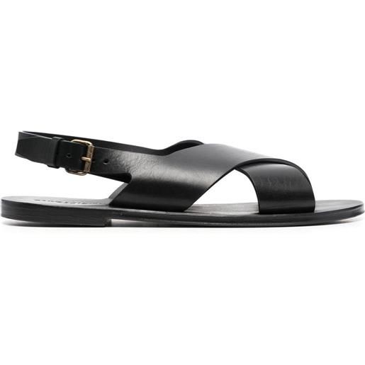 Saint Laurent sandali mojave con fasce incrociate - nero