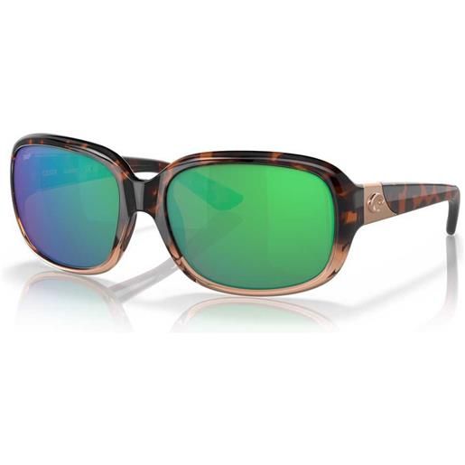 Costa gannet mirrored polarized sunglasses oro green mirror 580p/cat2 uomo