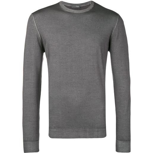 Drumohr maglione in maglia fine - grigio
