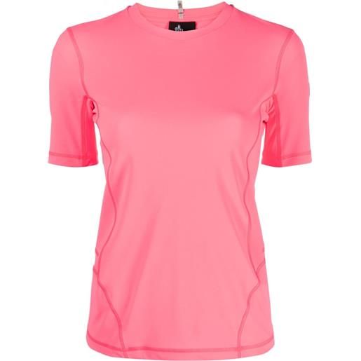 Moncler Grenoble t-shirt con logo goffrato - rosa