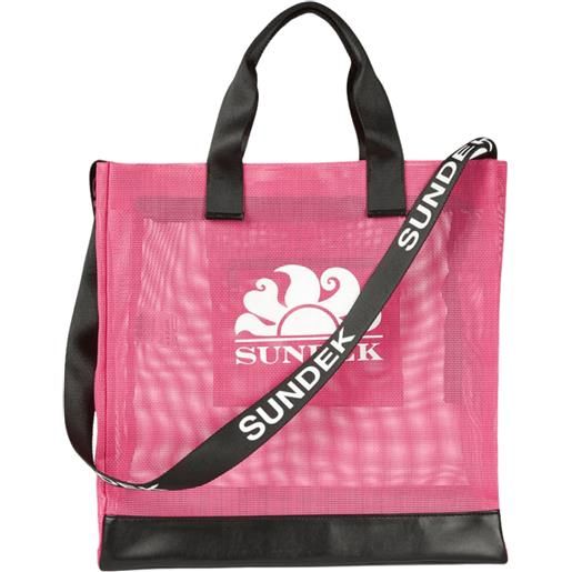 SUNDEK borsa da spiaggia grande in mesh mare