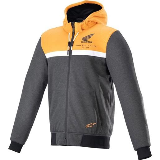 Alpinestars honda chrome street hoodie arancio