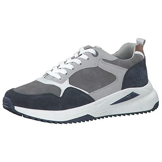s.Oliver 5-5-13631-30, sneaker, uomo, bianco white grey, 45 eu