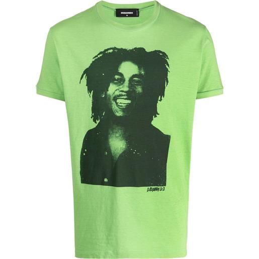 Dsquared2 t-shirt con stampa fotografica - verde