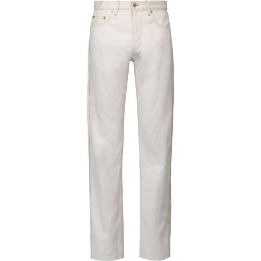 Maison Margiela jeans dritti a vita media - bianco