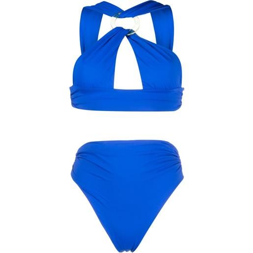 The Attico bikini con incrocio - blu