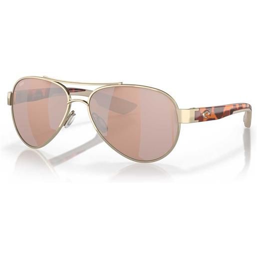 Costa loreto mirrored polarized sunglasses oro copper silver mirror 580p/cat2 uomo