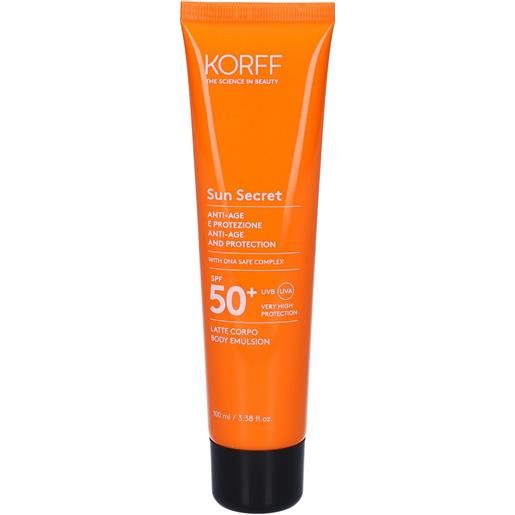 Korff SUN Secret korff latte solare protettivo ed anti-age spf 50+ 100 ml