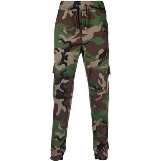 Polo Ralph Lauren pantaloni affusolati con stampa camouflage - verde