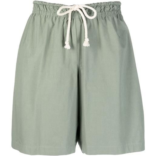 Jil Sander shorts con coulisse - verde