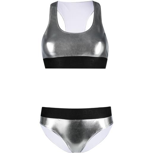 Dolce & Gabbana bikini con effetto metallizzato - argento