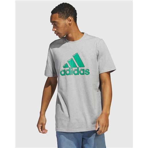 Adidas logo pen fill t-shirt bianco uomo